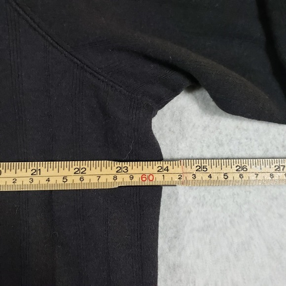 Karen Scott Sport Black Textured Knit Top 1X Plus 3/4 Sleeve Comfort Herringbone - Picture 4 of 7